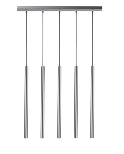 Sopel Prosty lampa wisząca 5-punktowa srebrna 33618