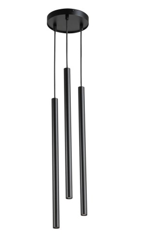 Sopel Koło lampa wisząca 3-punktowa czarna 33622