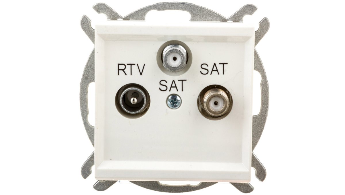 Ospel Gniazdo ścienne SONATA MODUŁ RTV-SAT z dwoma wyjściami SAT ecru GPA-R2S/m/27