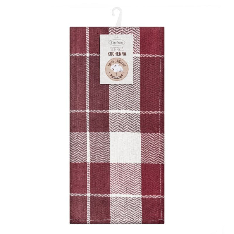 Komplet Ścierek 2szt. 50 x 90 Bawełna Mona Bordo