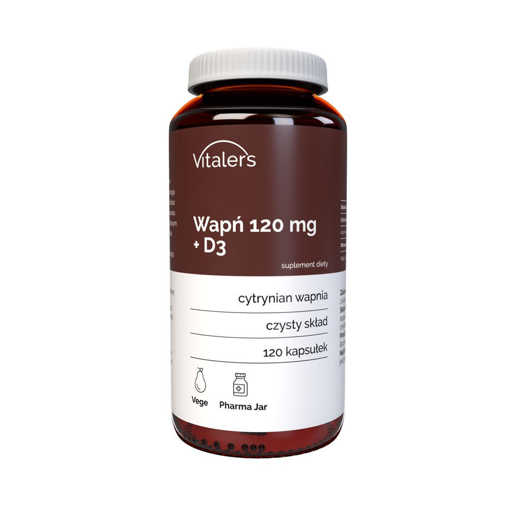 Suplement diety, Vitaler's, Wapń 120 mg + D3, 120 kaps.