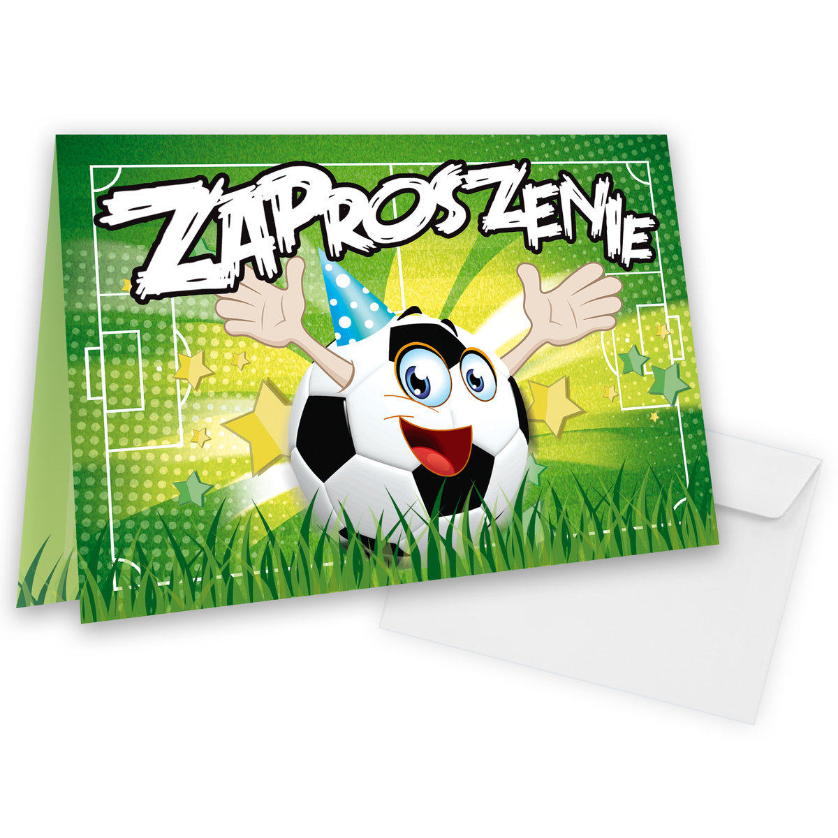 Zaproszenia dla Dzieci Piłka - 10 sztuk