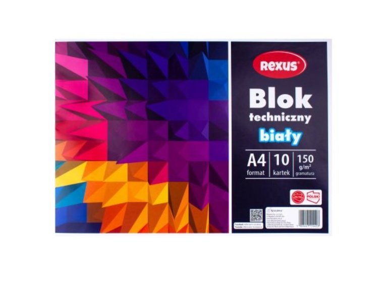 Blok techniczny A4/10K biały - Beniamin