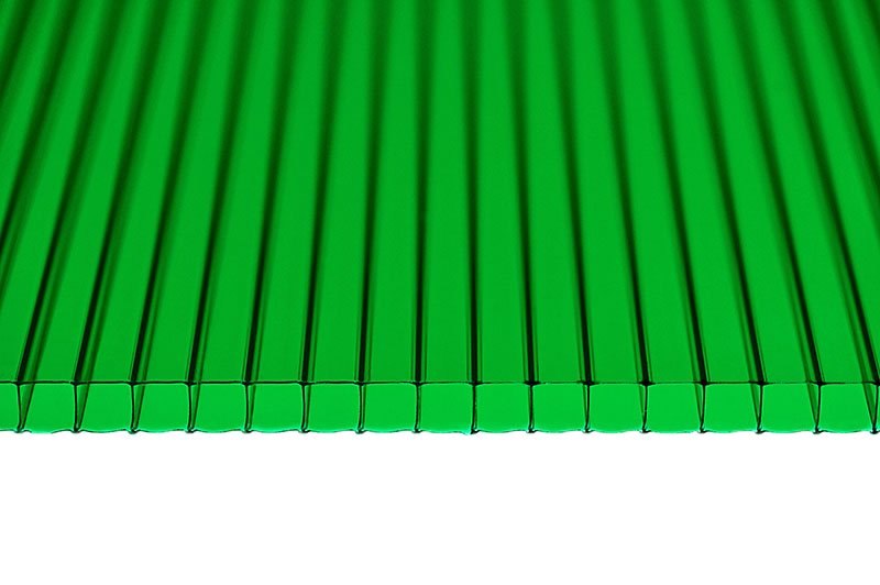 Poliwęglan komorowy 2000x1050 zielony 6 mm