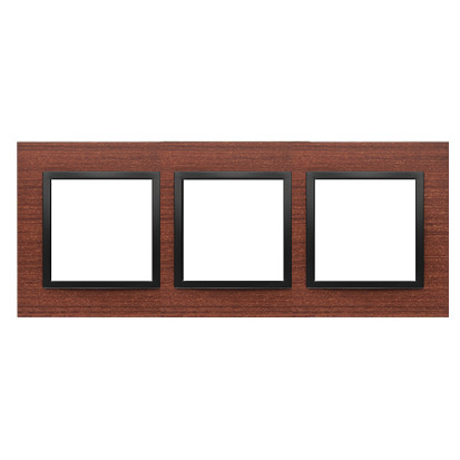 Ramka Kontakt-Simon Nature DRN3/87 3-krotna czarna orzech