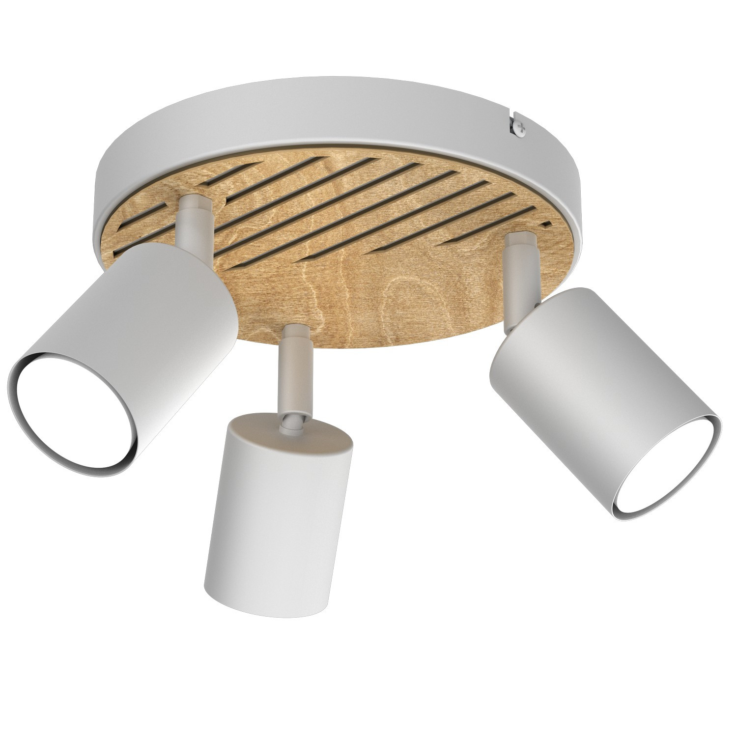 Luminex Terra 9982 plafon lampa sufitowa spot 3x8W GU10 biały/drewniany