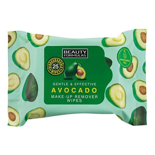 BEAUTY FORMULAS Chusteczki do demakijażu Avocado, 25szt. >> DARMOWA  DOSTAWA od 49zł  