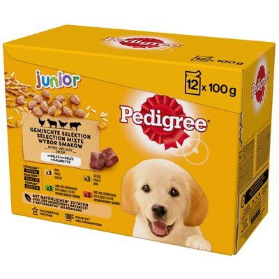 Pedigree Junior mix smaków 12x100g