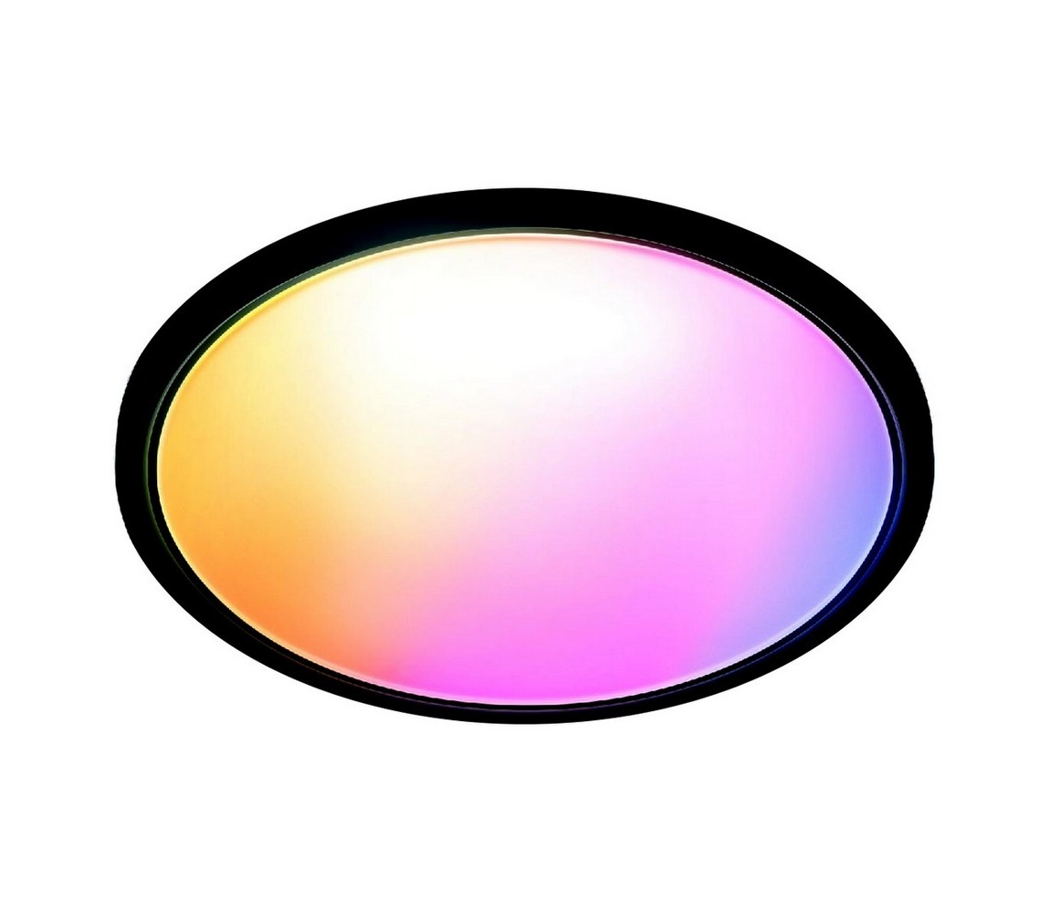 WiZ - LED RGB Plafon ściemnialny SUPERSLIM LED/22W/230V Wi-Fi czarny