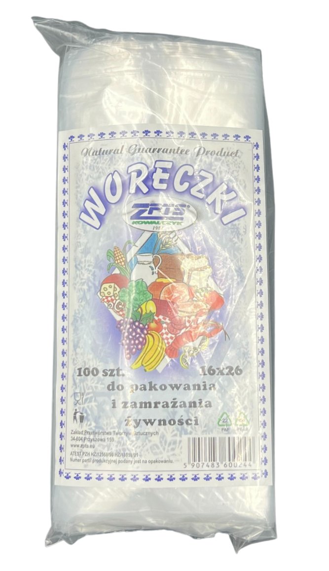 ZPTS Kowalczyk Woreczki na Mrożonki 16x26CM 100 Sztuk