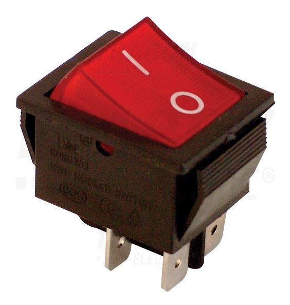Tracon Electric Wyłącznik kołyskowy włącz-wyłącz 2-polowy TES-42 TES-42