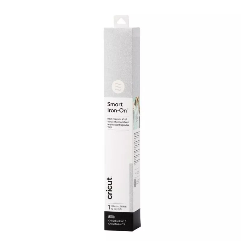 Folia termotransferowa Cricut Iron-On - brokatowa srebrna (30 cm)