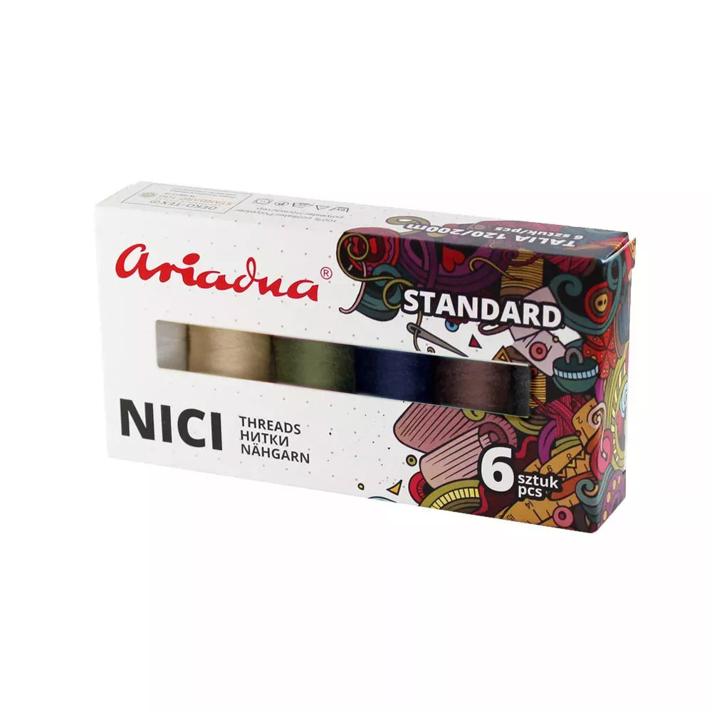 Zestaw 6 nici do szycia Ariadna Talia 120 Casual (Codzienne)