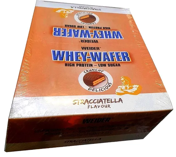 Weider - Whey-Wafer, Stracciatella - 12 batonów