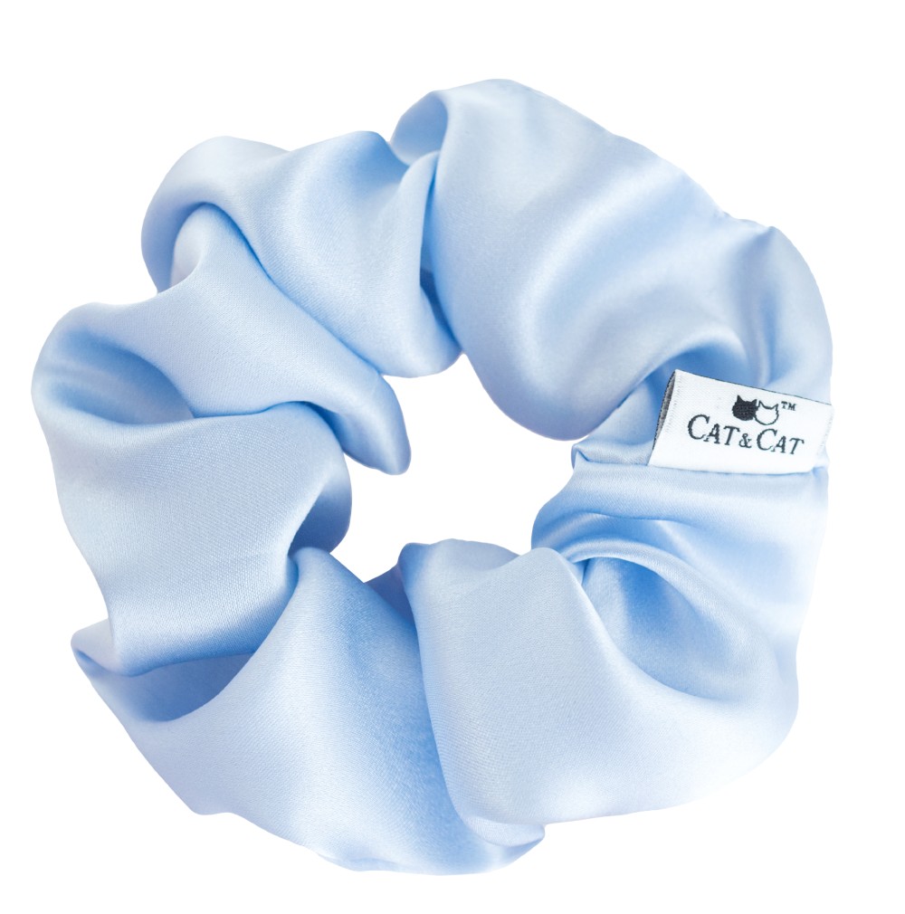 Cat & Cat Jedwabna Gumka do włosów Baby Blue 1 szt.