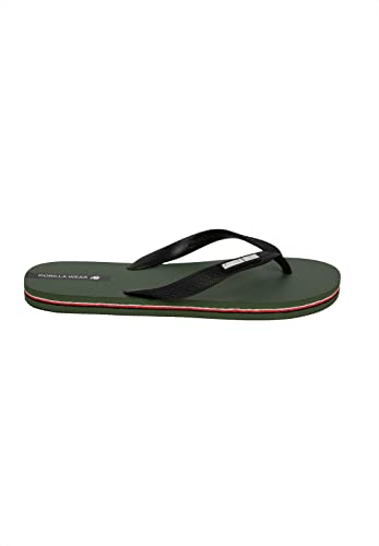 Gorilla Wear - Klapki Kokomo – zielone – wygodne w czasie wolnym, antypoślizgowe, unisex z logo dla maksymalnej swobody ruchów z gumy EVA klapki kąpielowe