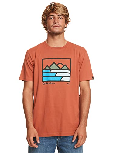 Quiksilver Podstawowa koszulka męska brązowa XL