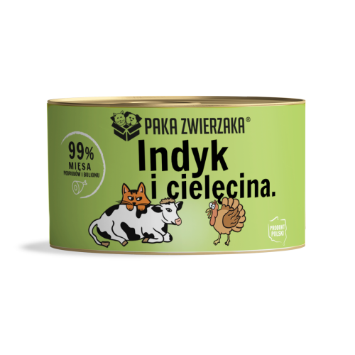 PAKA ZWIERZAKA Karma mokra KOT Indyk z cielęciną 200g
