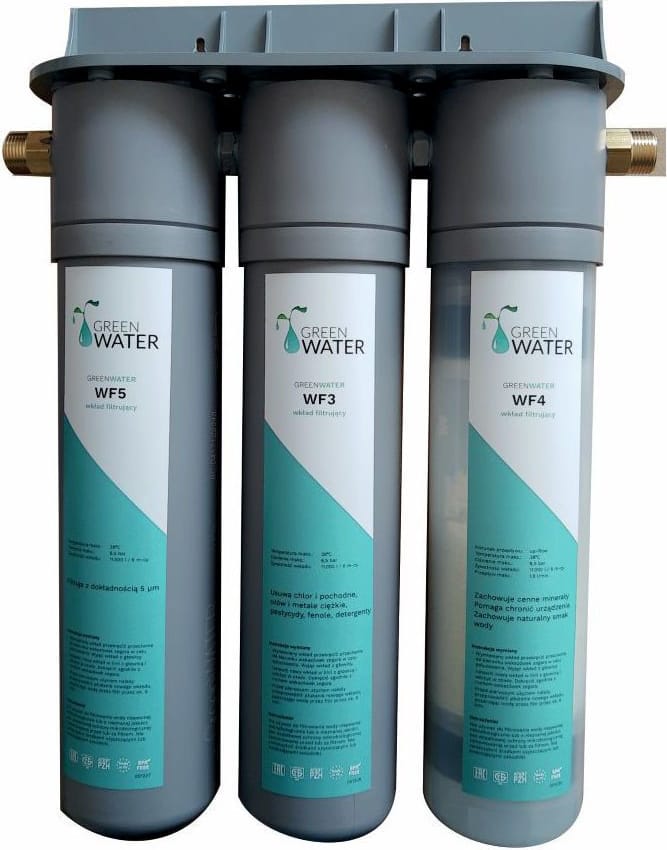 System przepływowy GREEN WATER by ELLECI do filtrowania wody AQUAPURA MACCHIATO | podłączenie 2x3,8''