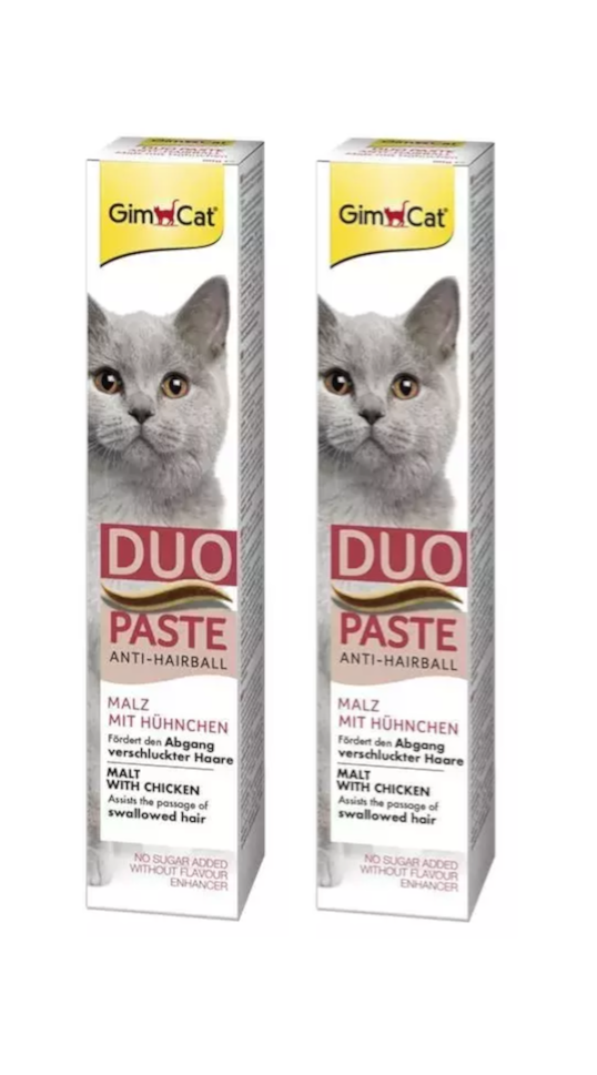 GIMBORN Gim Cat Pasta Anti-Hairball Duo malt z kurczakiem 2x50g