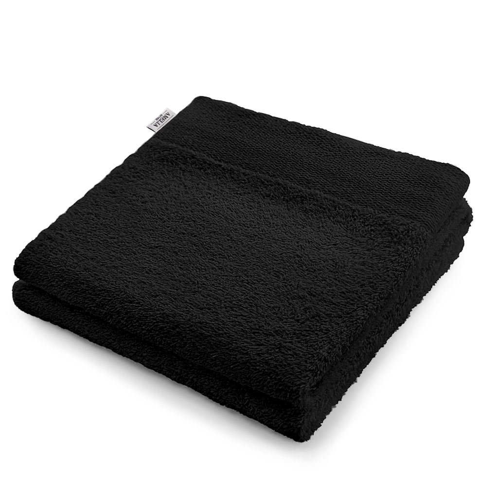 Ręcznik AMELIAHOME, czarny, 30x50 cm