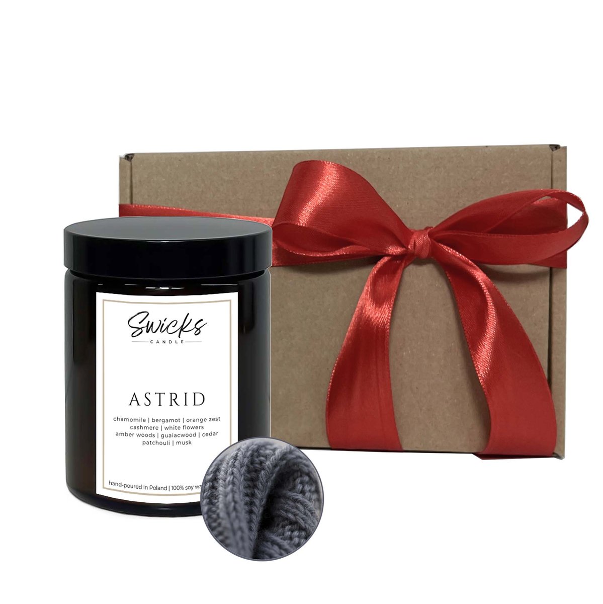 Świeca Sojowa Astrid 180 Ml W Pudełku Na Prezent | Kaszmir