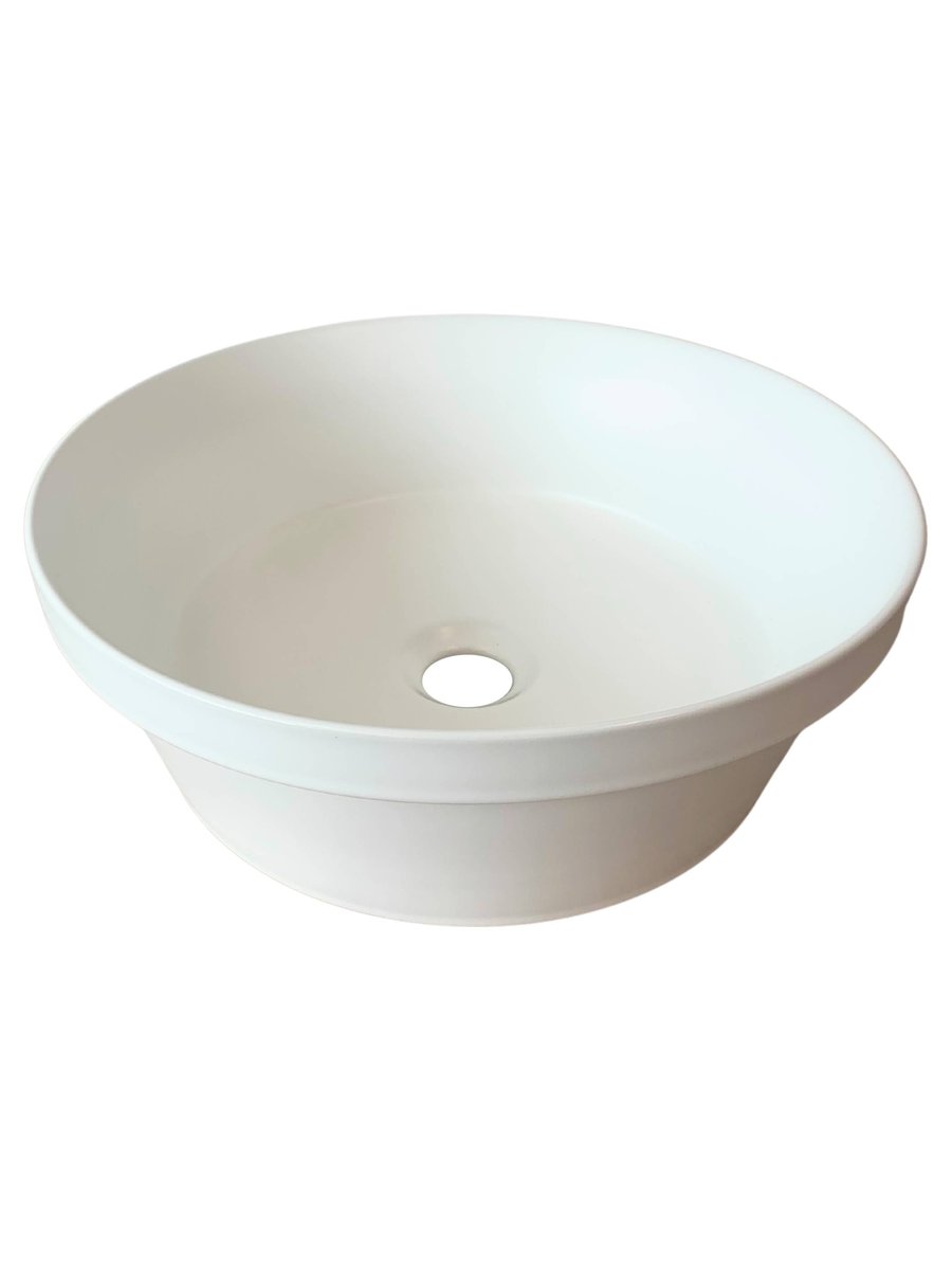 Umywalka nablatowa ceramiczna MADA-MW Biały Mat 40 cm