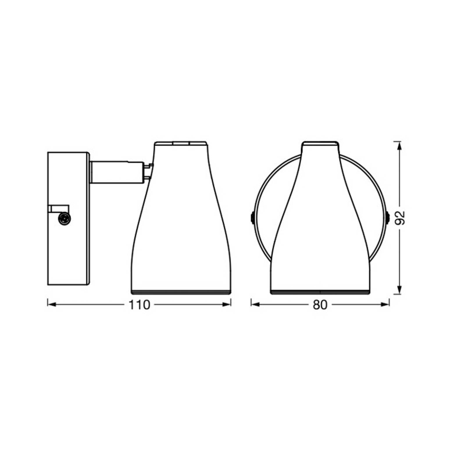 LEDVANCE Pear spot LED GU10 1-pkt. szary