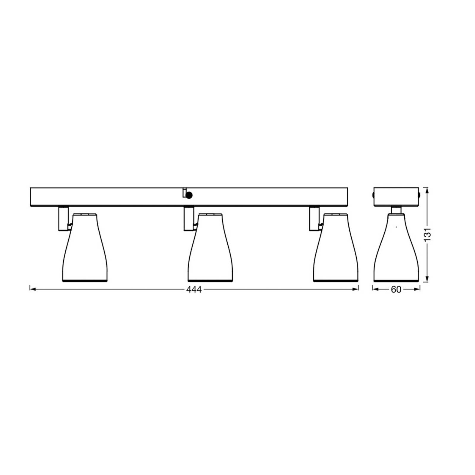 LEDVANCE Pear spot LED GU10 3-pkt. czarny