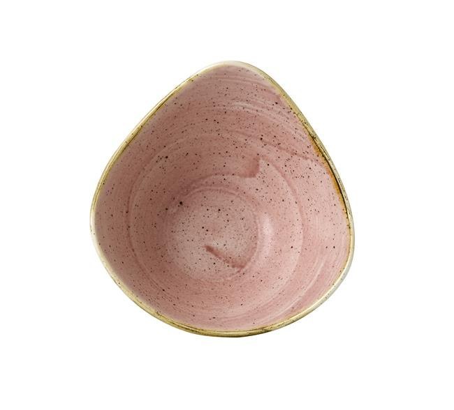 Churchill MISKA TRÓJKĄTNA STONECAST PETAL PINK 15,3 cm PORCELANA CHURCHILL RÓŻOWA