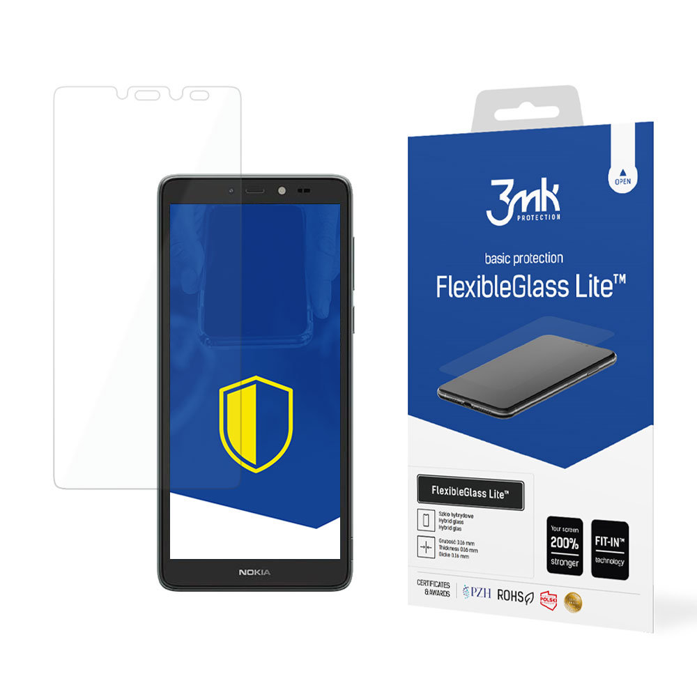 3MK szkło hybrydowe Flexible 2,5D Lite do Nokia C2 2nd Edition 8_2284284