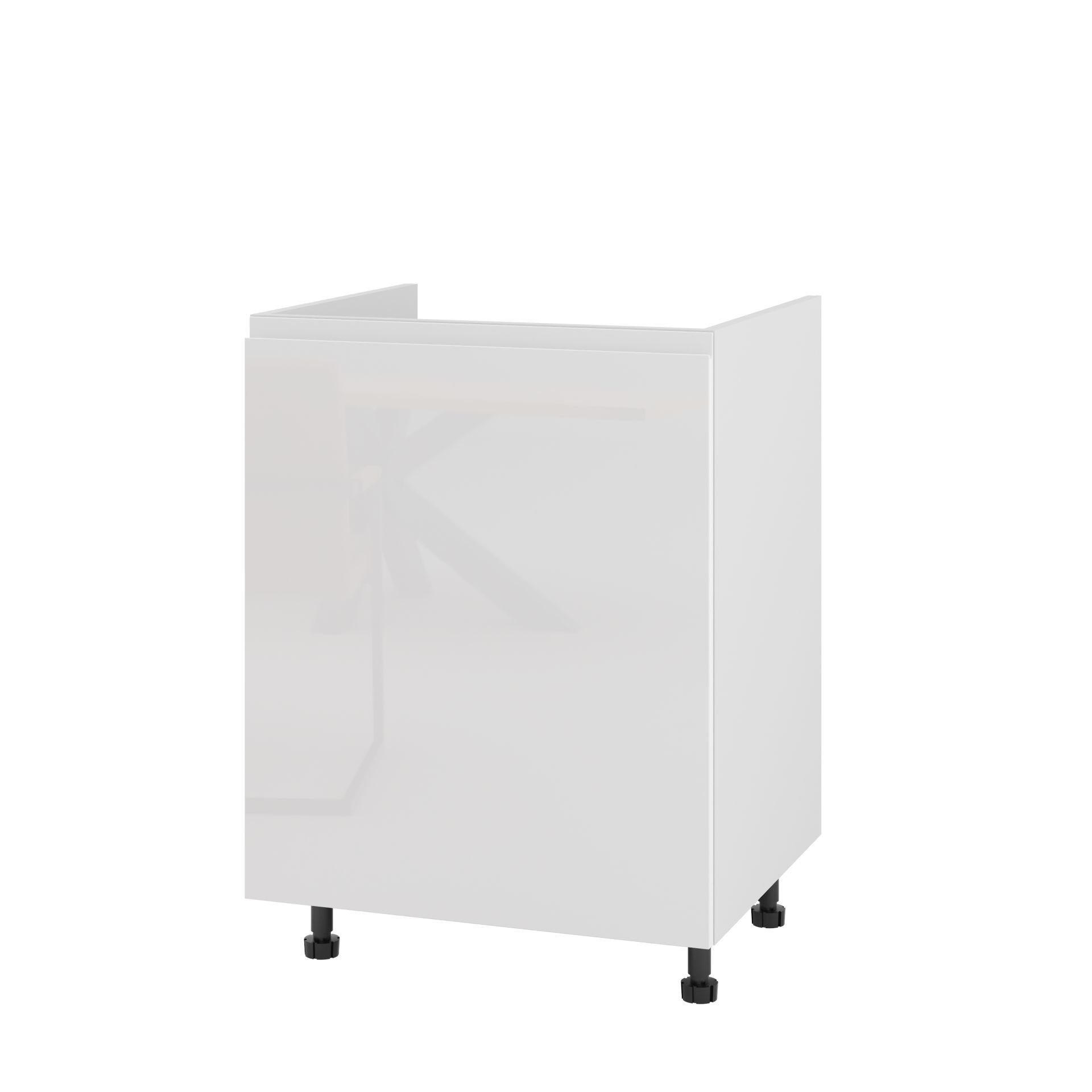 Rimini Szafka Dolna Pod Zlewozmywak Lewa Dz-60 Biały Połysk