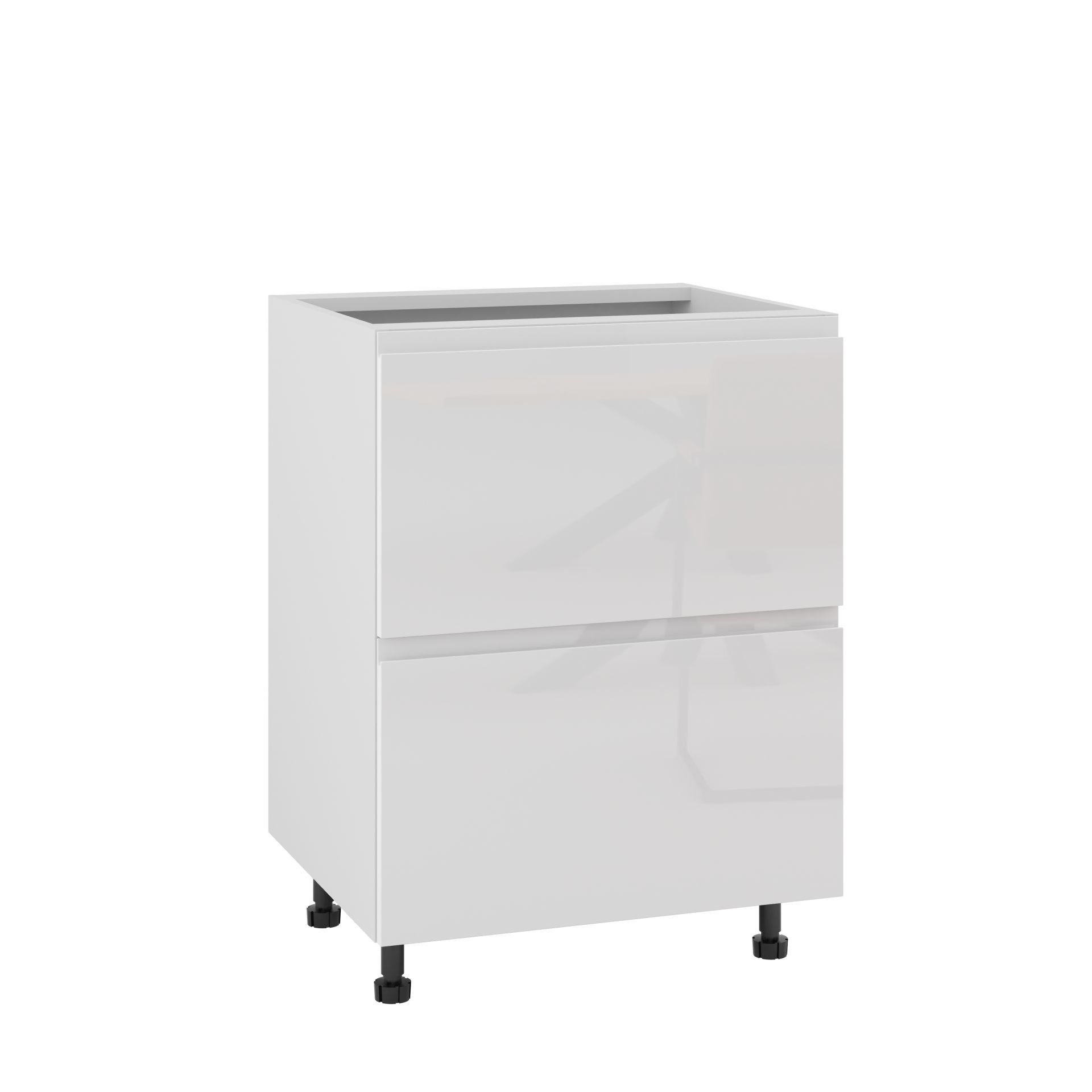 Rimini Szafka Dolna Ds-60-2W_1Wew_Modern Biały Połysk