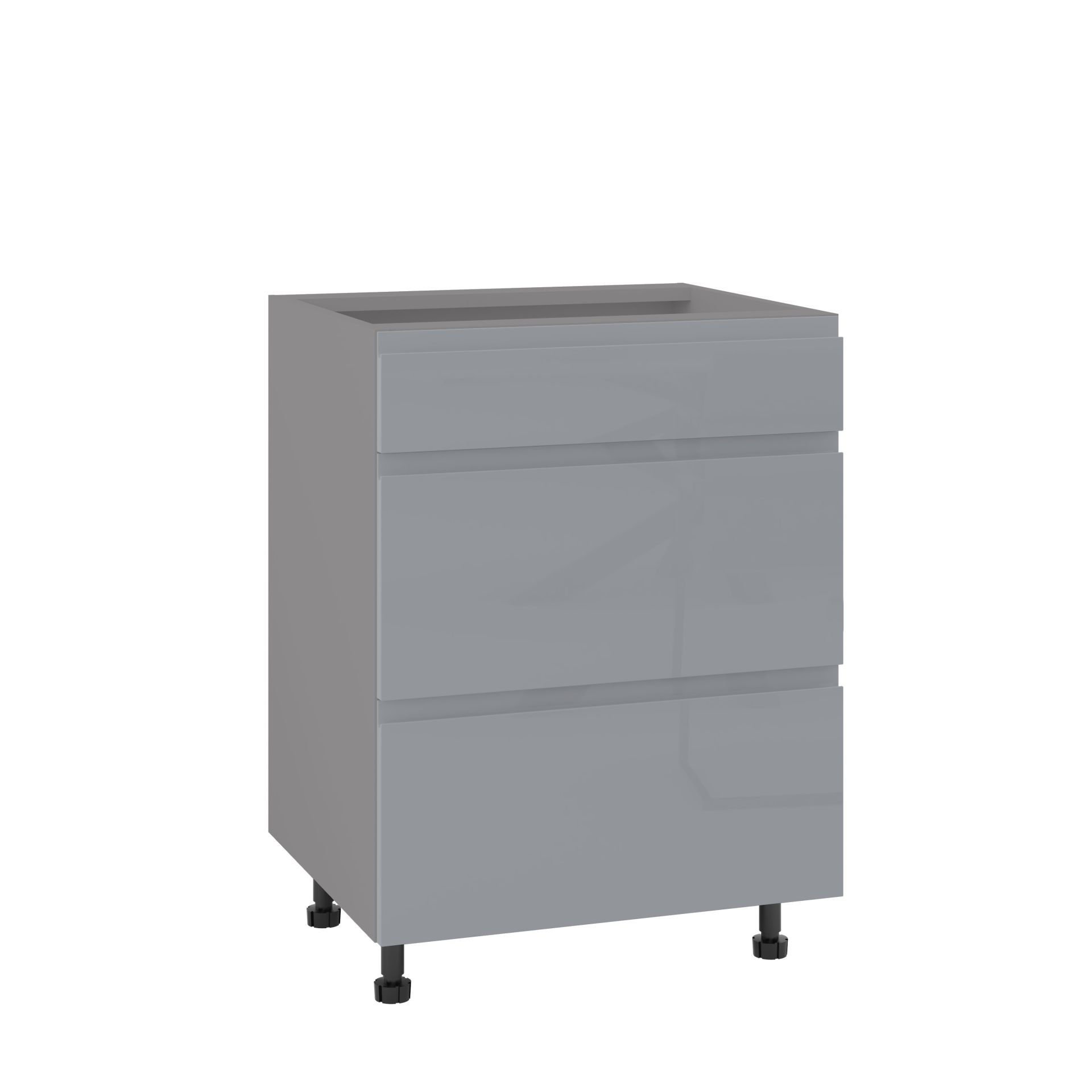 Rimini Szafka Dolna Ds-60-2W-1N_Blum Szary Połysk