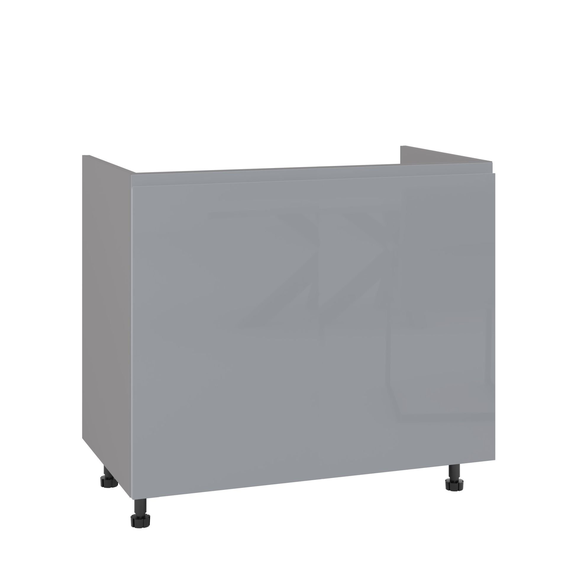 Rimini Szafka Dolna Pod Zlewozmywak Dzs-90_Modernbox Szary Połysk