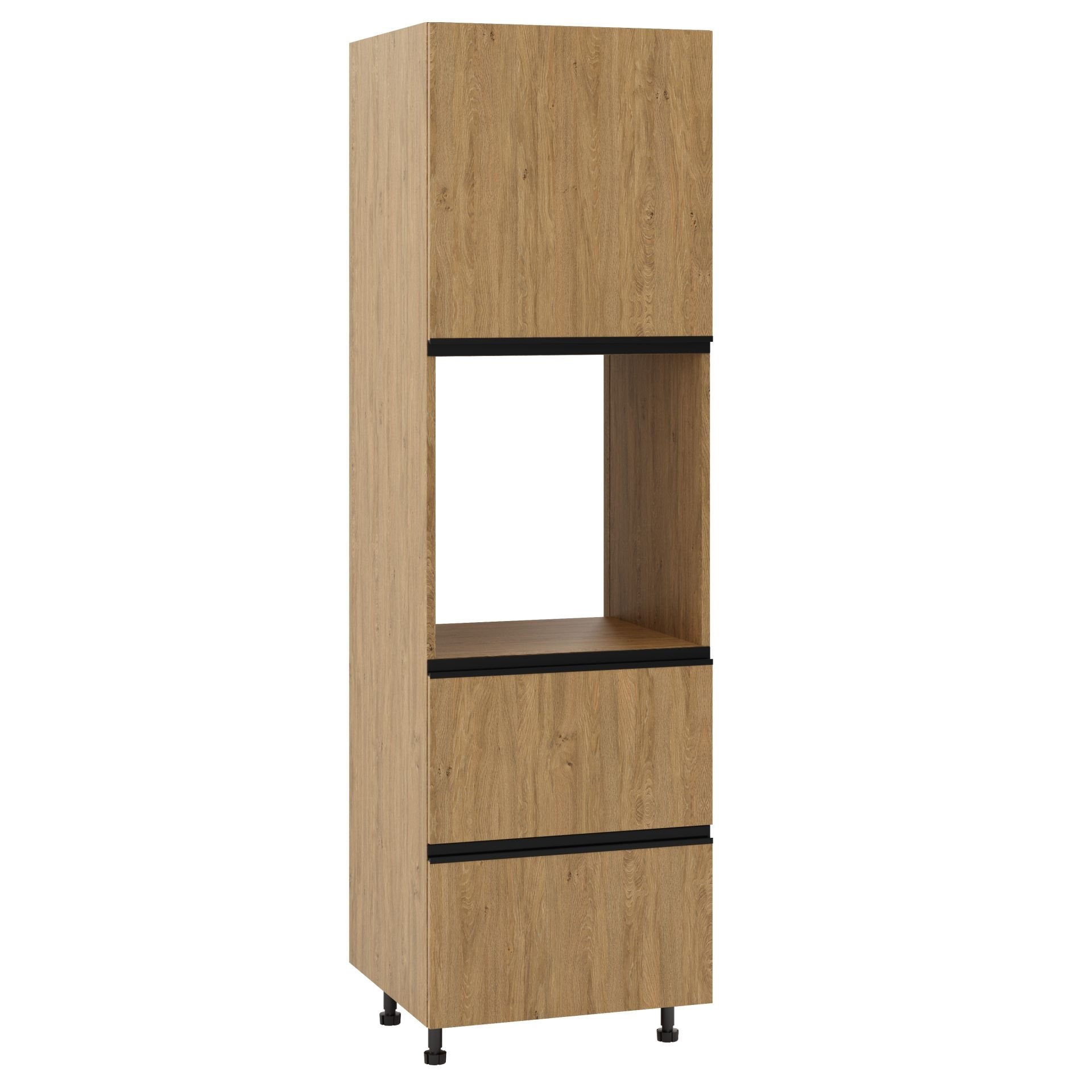 Bari Plus Słupek Pod Zabudowę Piekarnika Prawy Dps2-60-197_Modern Dąb Kamienny