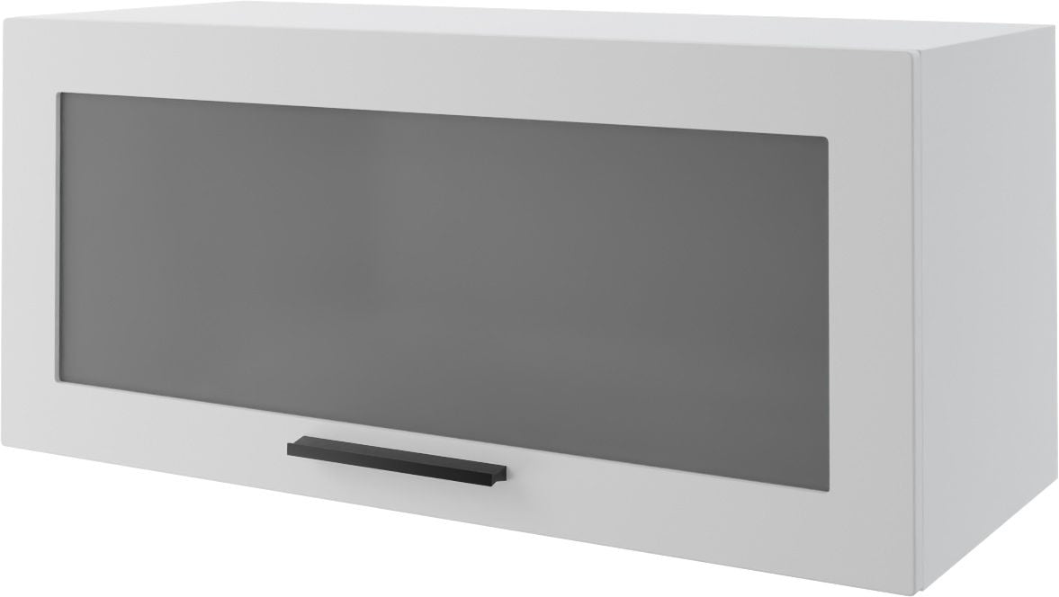 Bergamo Witryna Wisząca Niska W4Bs/80 Biały Mat