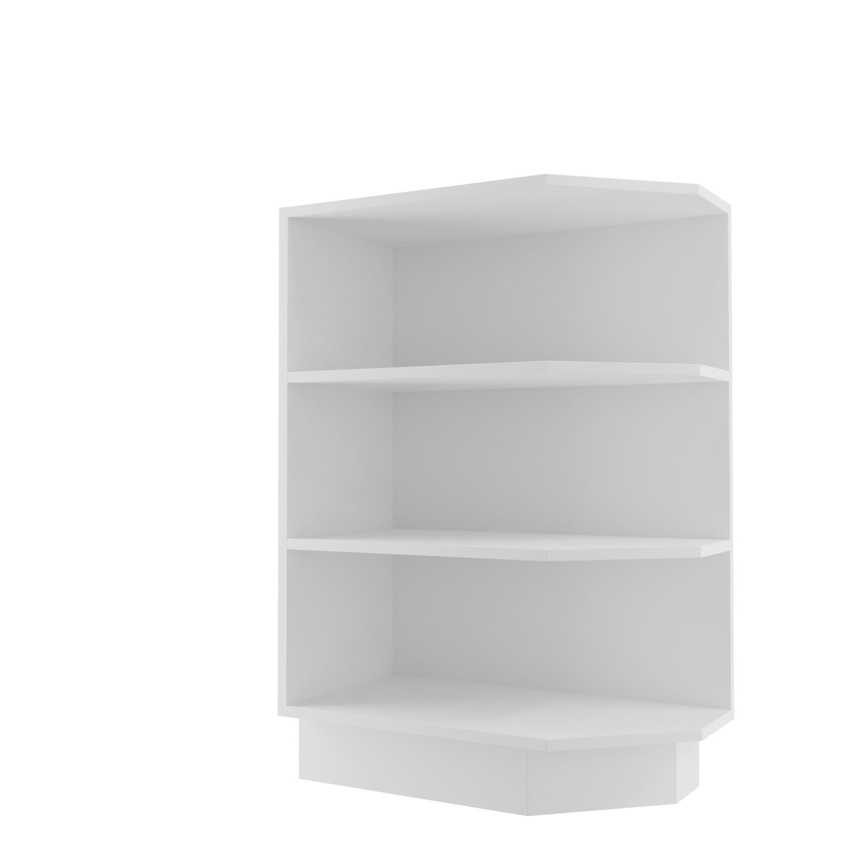 Bergamo Szafka Dolna Otwarta Zakończeniowa D6/30 Biały Mat