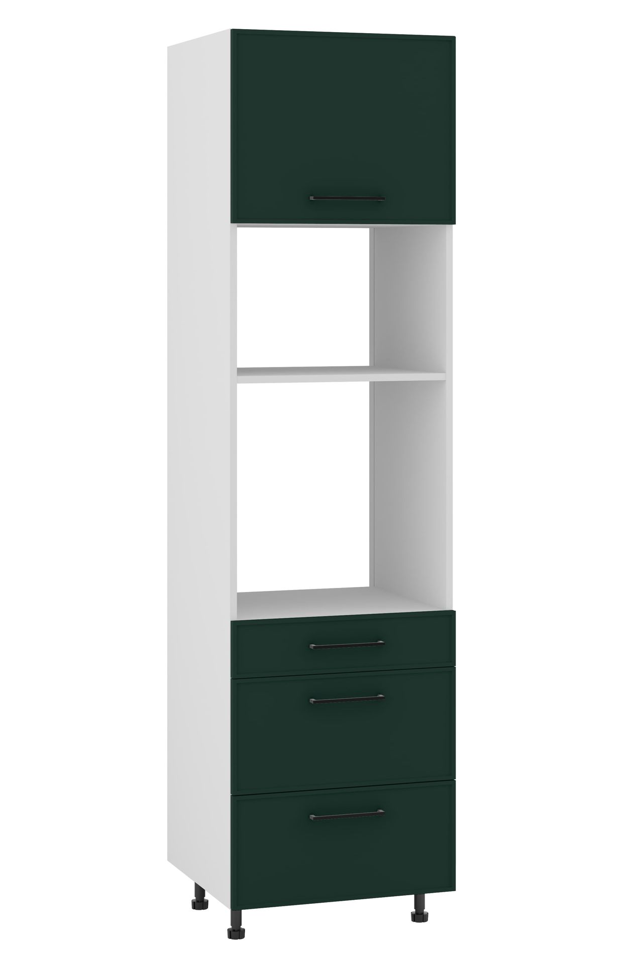 Asti Słupek Wysoki Pod Zabudowę Piekarnika/Microfali Dpps3-60-38-220_Modern Hk-Xs Zielony Mat