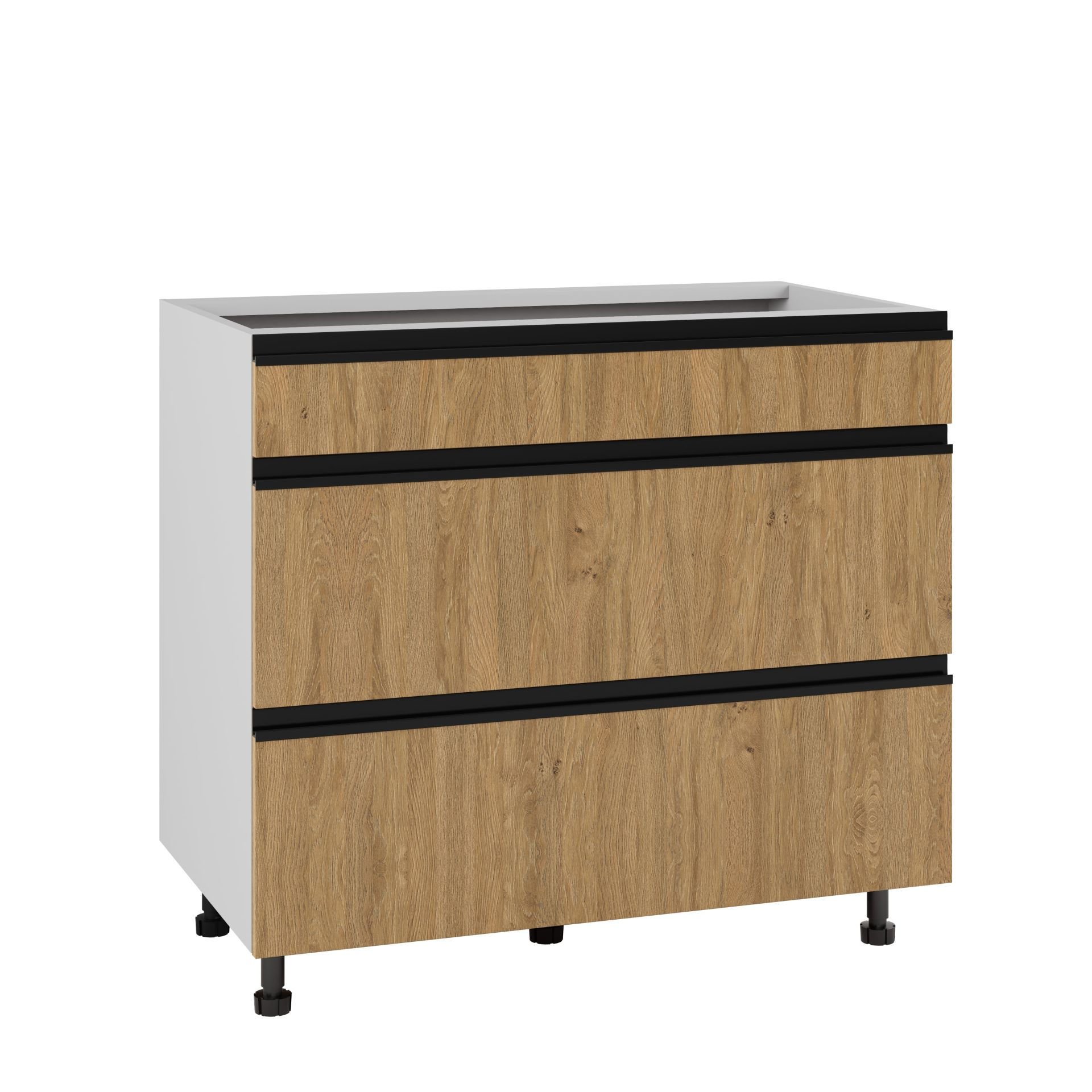 Bari Plus Szafka Dolna Ds-90-2W-1N_Modern Dąb Kamienny