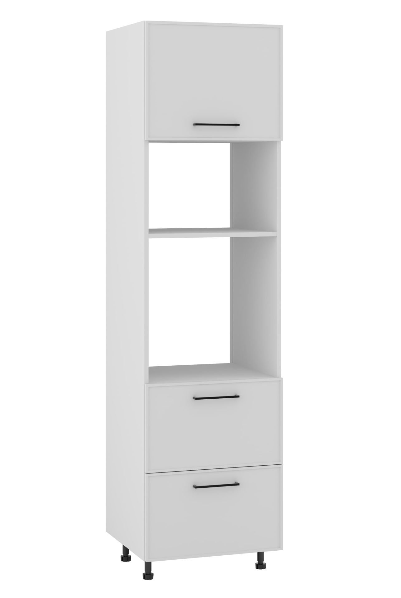 Asti Słupek Wysoki Pod Zabudowę Piekarnika/Microfali Dpps2-60-38-220_Modern Hk-Xs Biały Mat