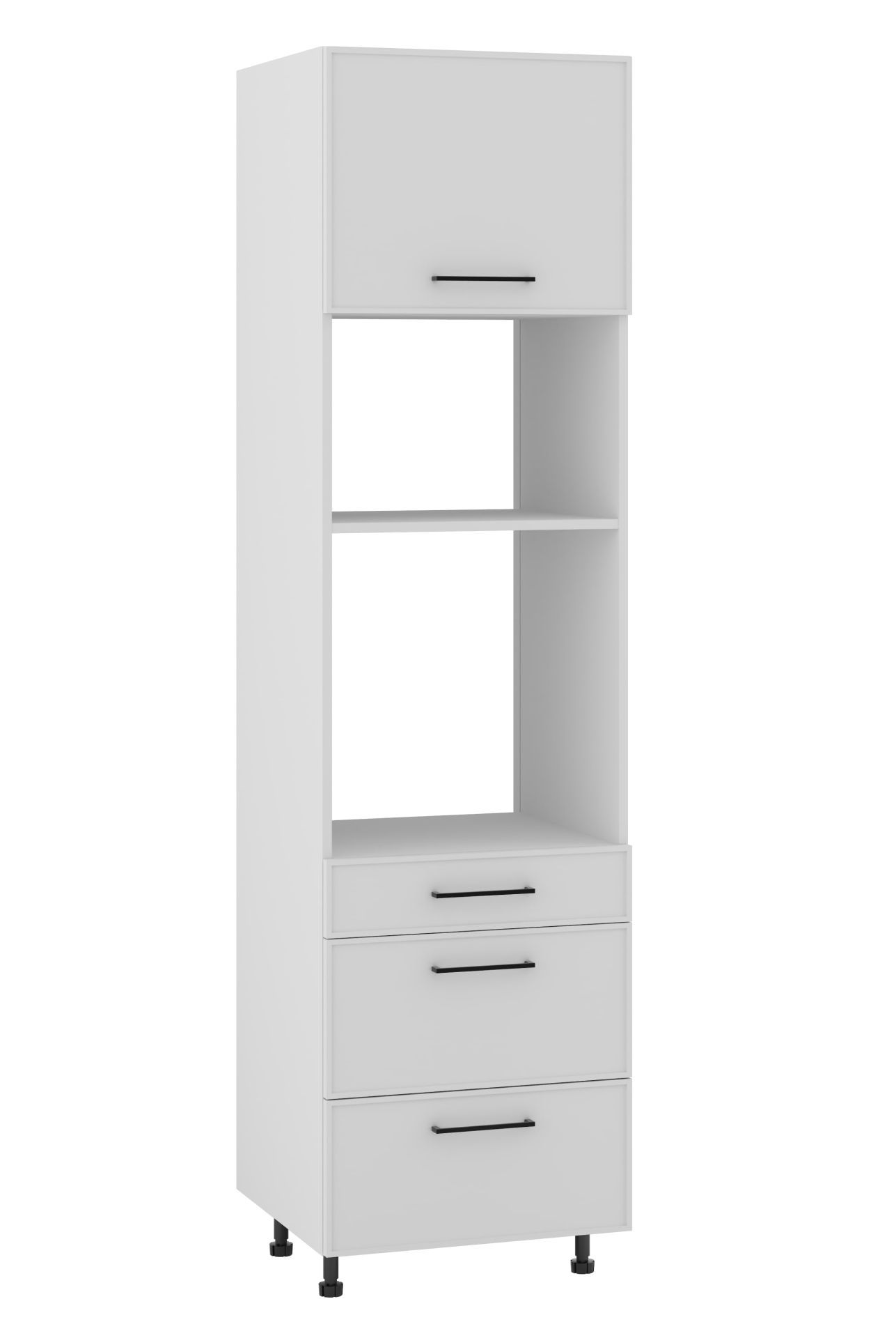 Asti Słupek Wysoki Pod Zabudowę Piekarnika/Microfali Dpps3-60-38-220_Modern Biały Mat