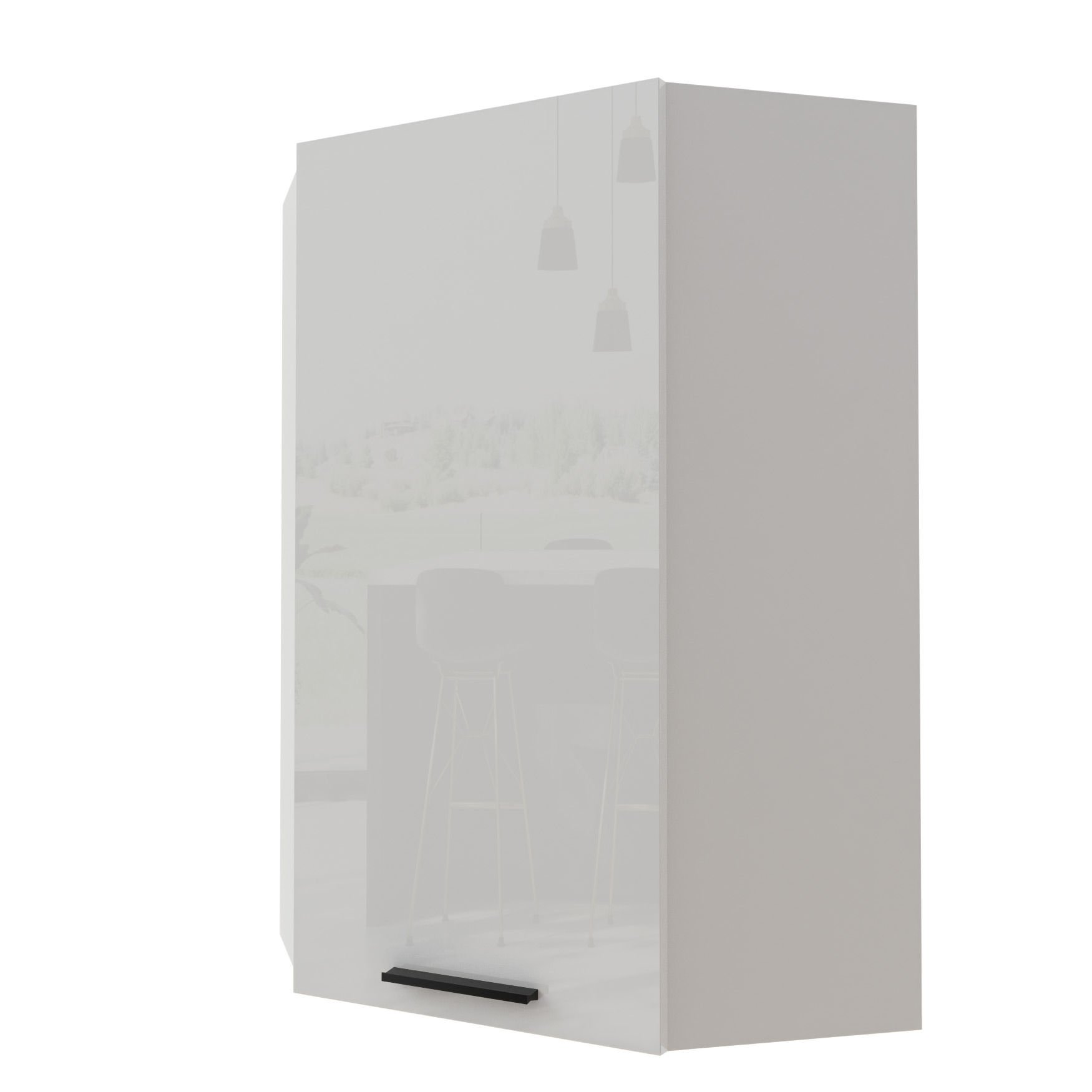 Torino Szafka Wisząca Narożna Wysoka W4/10/60 Biały Połysk