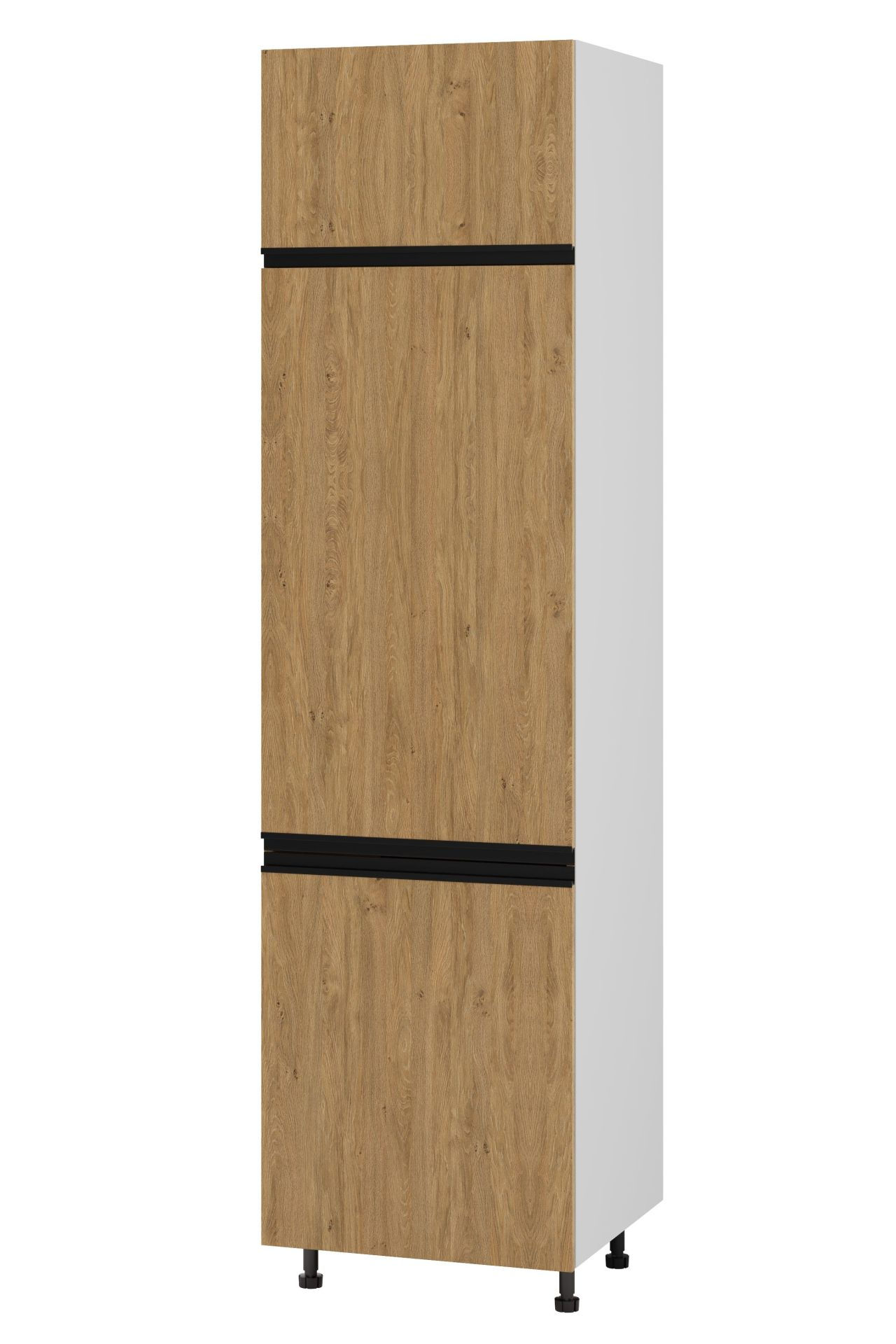 Bari Plus Słupek Wysoki Pod Zabudowę Lodówki Lewy Dl-60-220 Dąb Kamienny