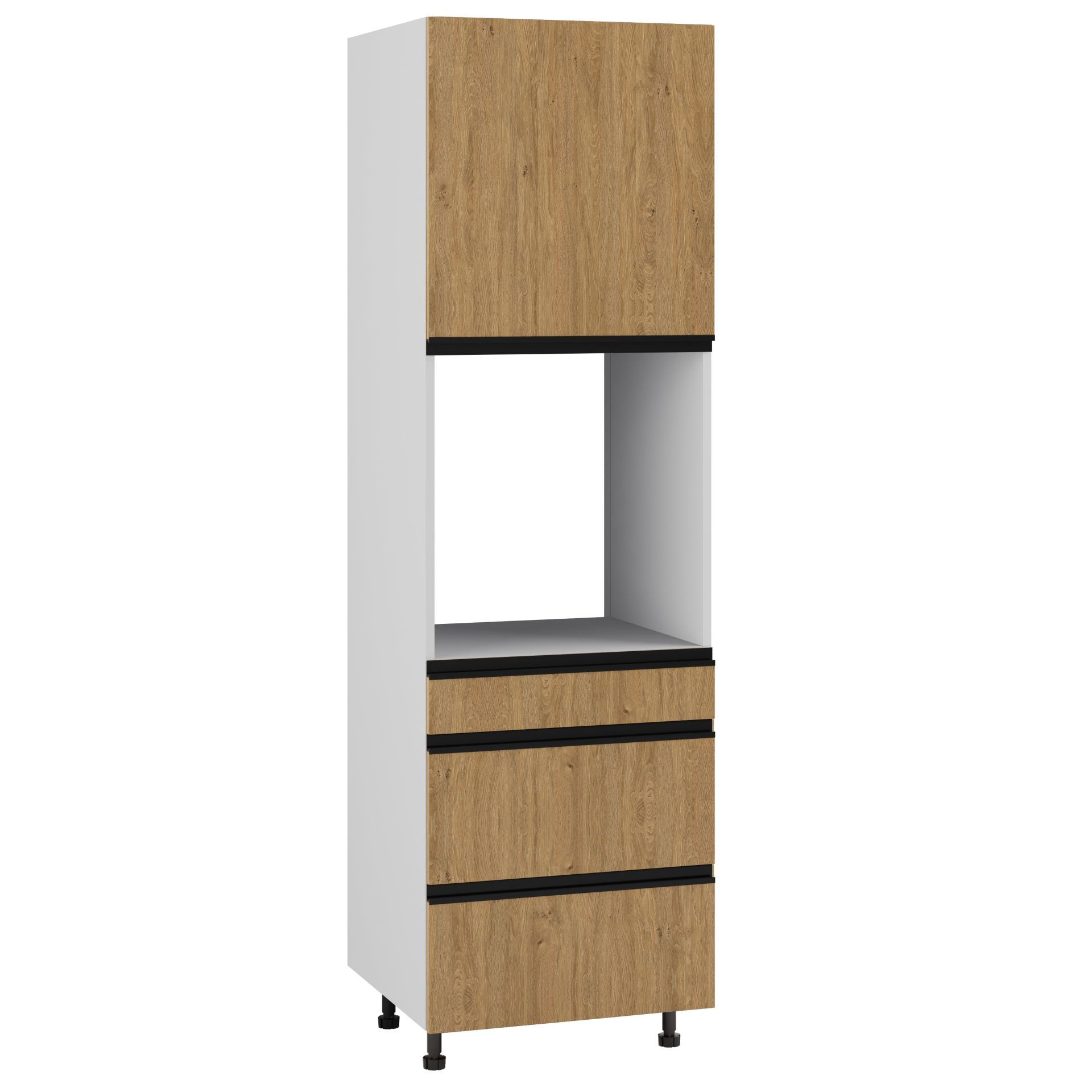 Bari Plus Słupek Pod Zabudowę Piekarnika Prawy Dps3-60-197_Blum Dąb Kamienny