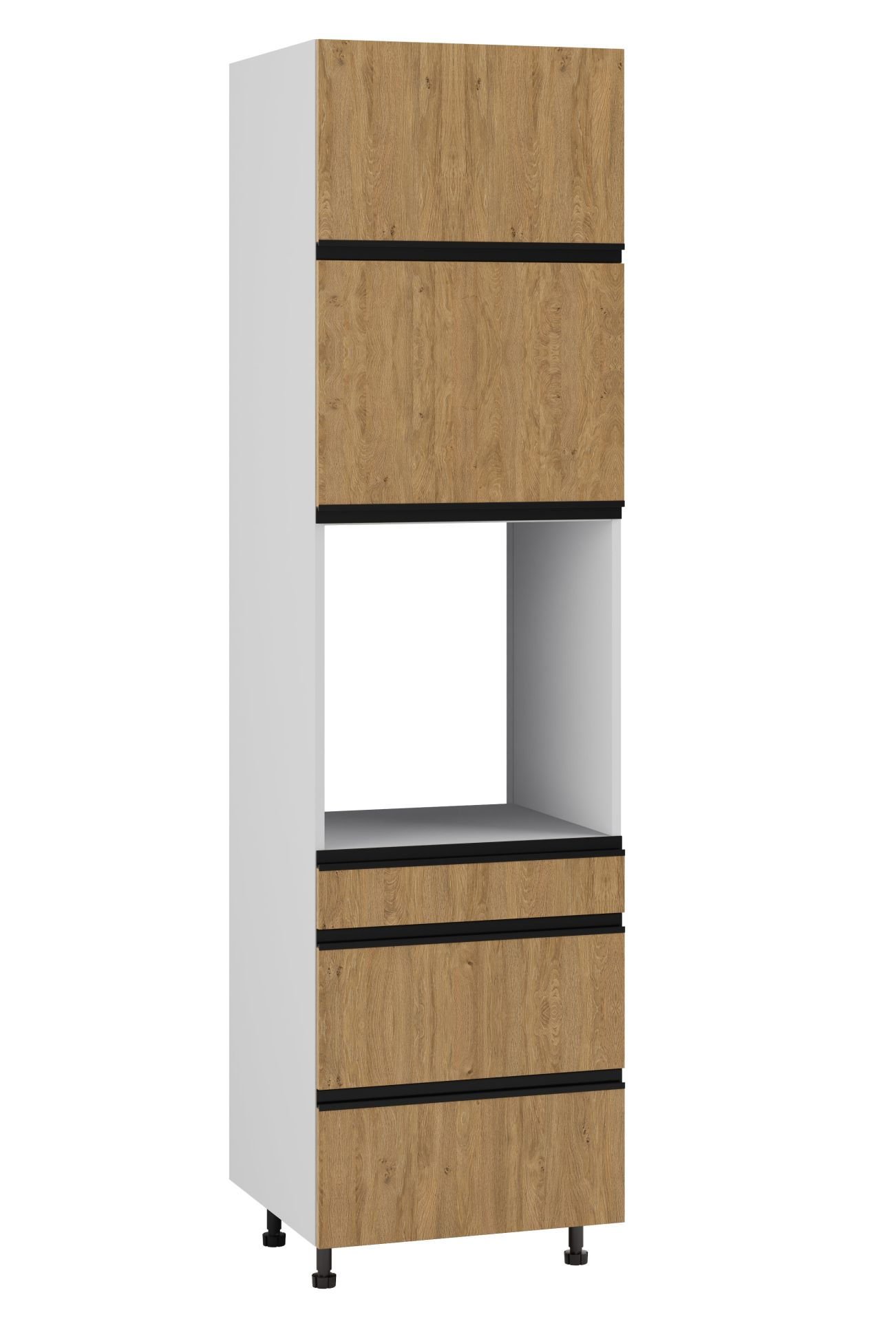 Bari Plus Słupek Pod Zabudowę Piekarnika Dps3-60-220 Hk-Xs_Modern Dąb Kamienny