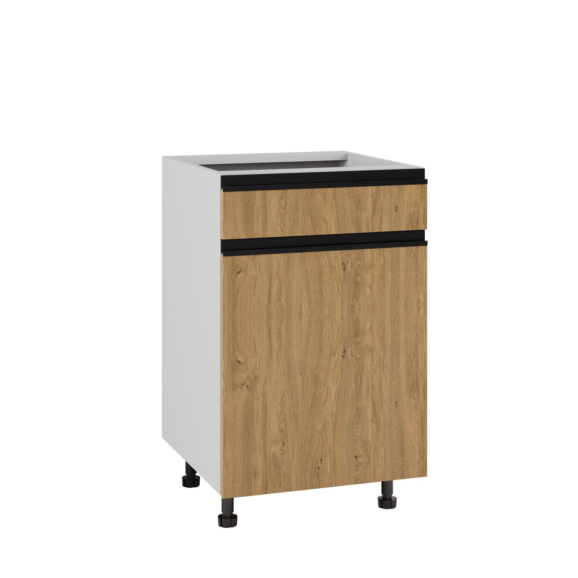 Bari Plus Szafka Dolna Prawa D1S-50_Modern Dąb Kamienny