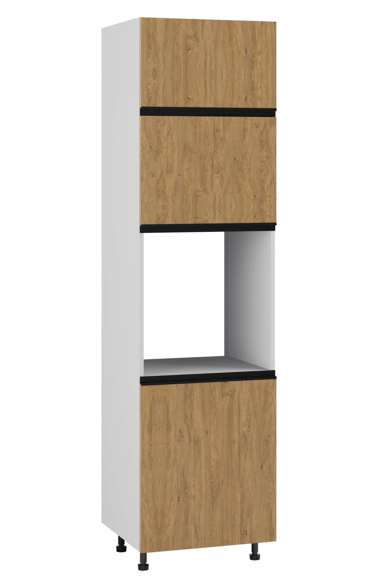 Bari Plus Słupek Wysoki Prawy Piekarnik Dp-60-220 Hk-Xs Blum Dąb Kamienny