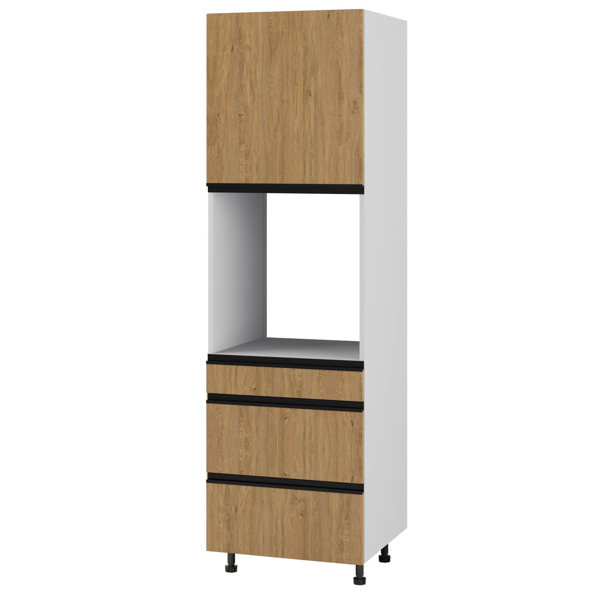 Bari Plus Słupek Pod Zabudowę Piekarnika Lewy Dps3-60-197_Modern Dąb Kamienny