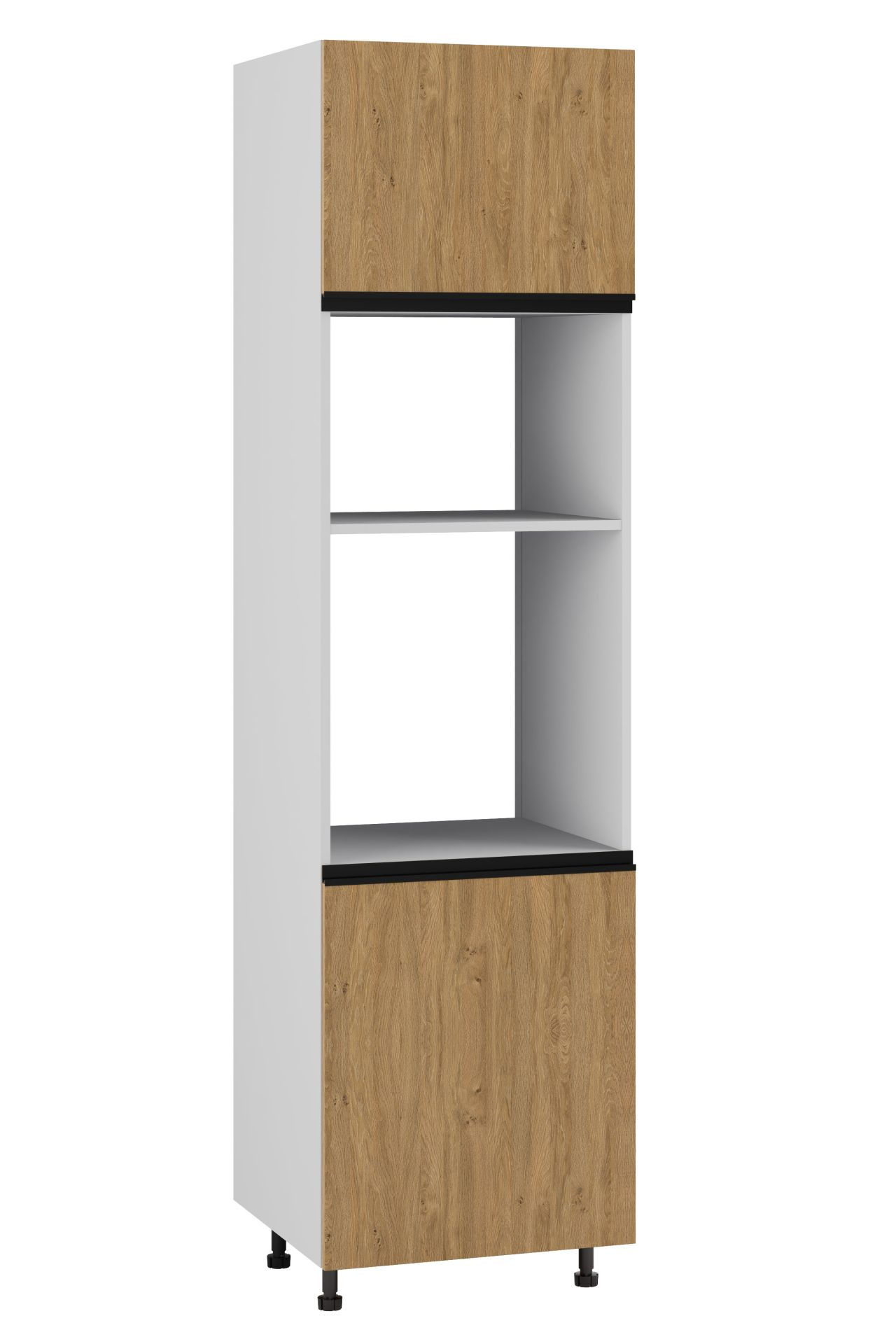 Bari Plus Słupek Wysoki Pod Zabudowę Piekarnika/Mikrofalówki Prawy Dpp-60-38-220 Hk-Xs Dąb Kamienny